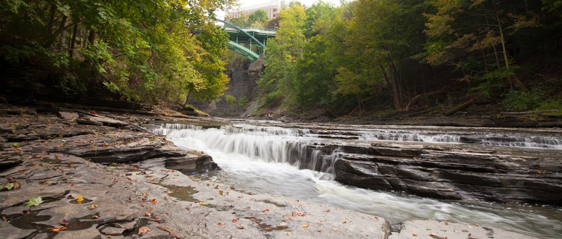 waterfall in fall creek gorge