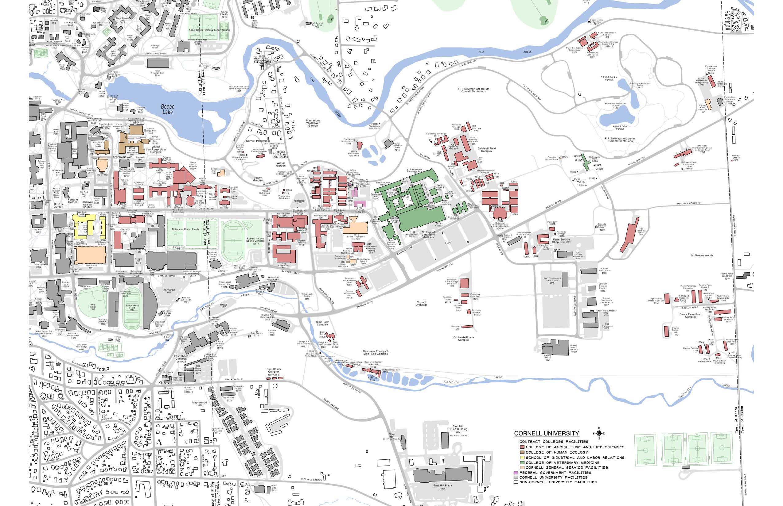 cornell university campus map