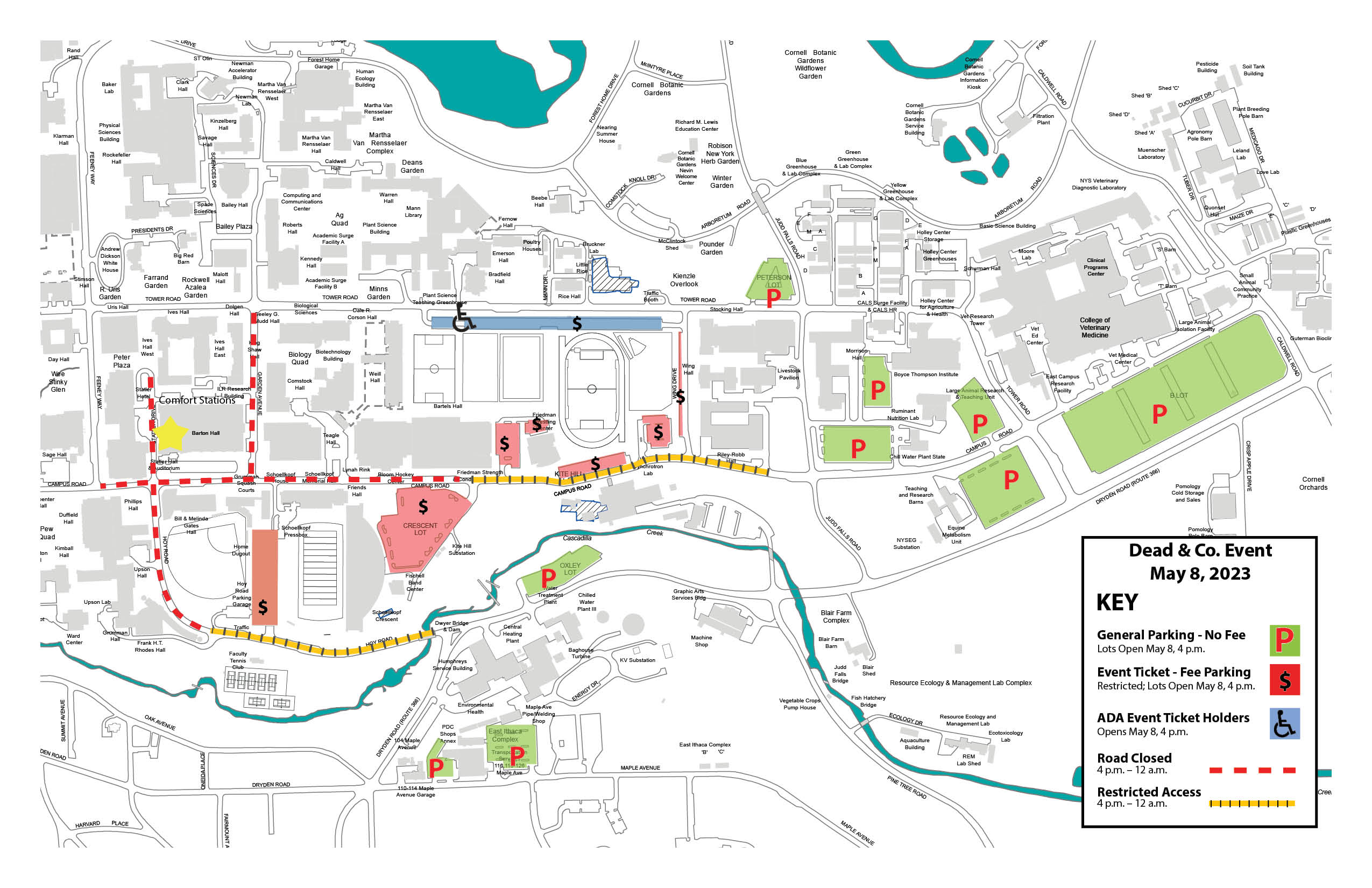cornell university campus map