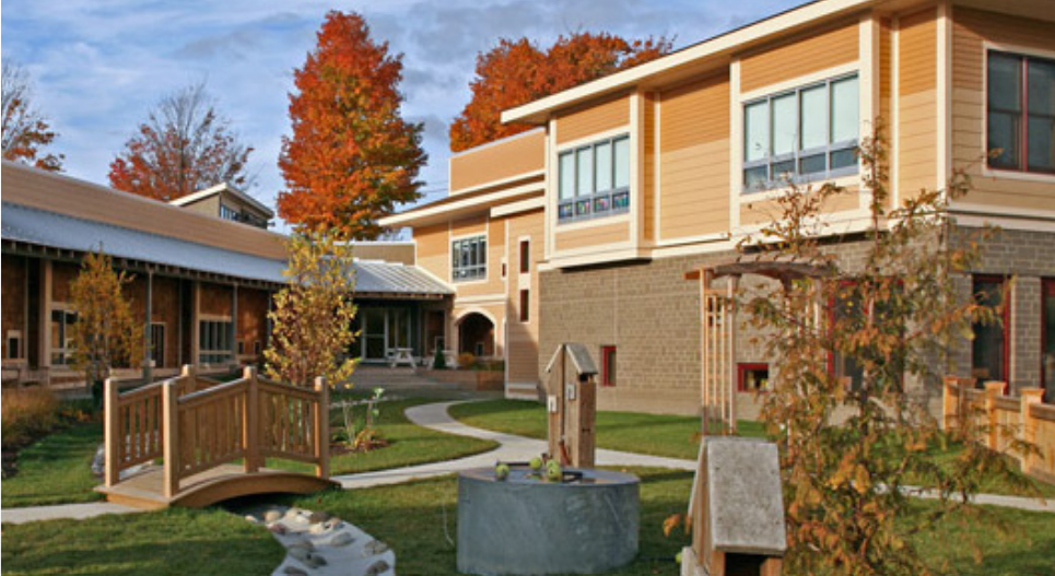 Front view of the Child Care Center building