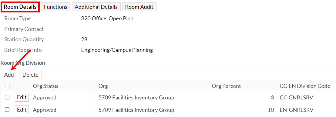 Add a KFS org to an existing room