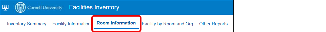 OAS menu option for Room Information report