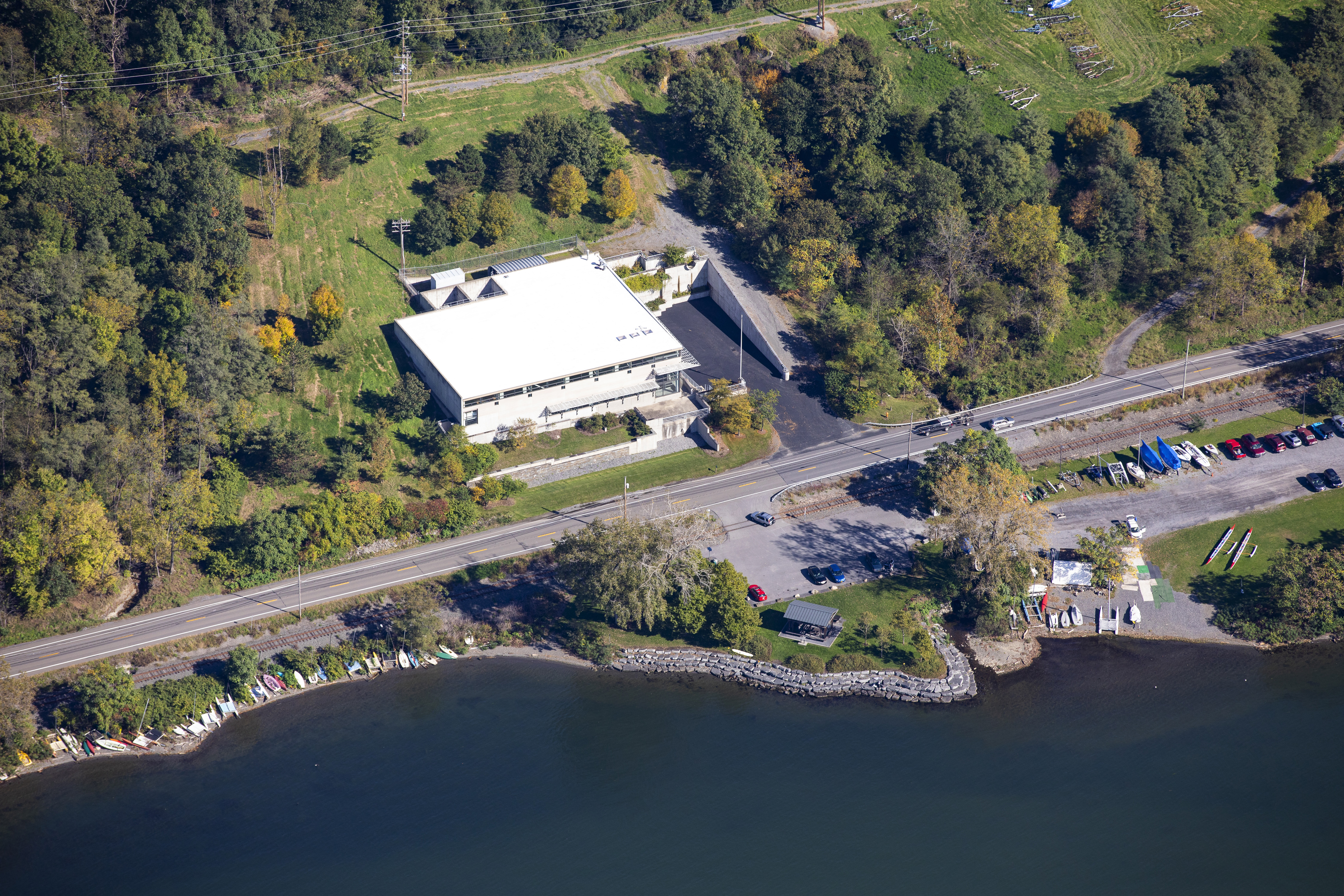 Lake Source Cooling aerial shot