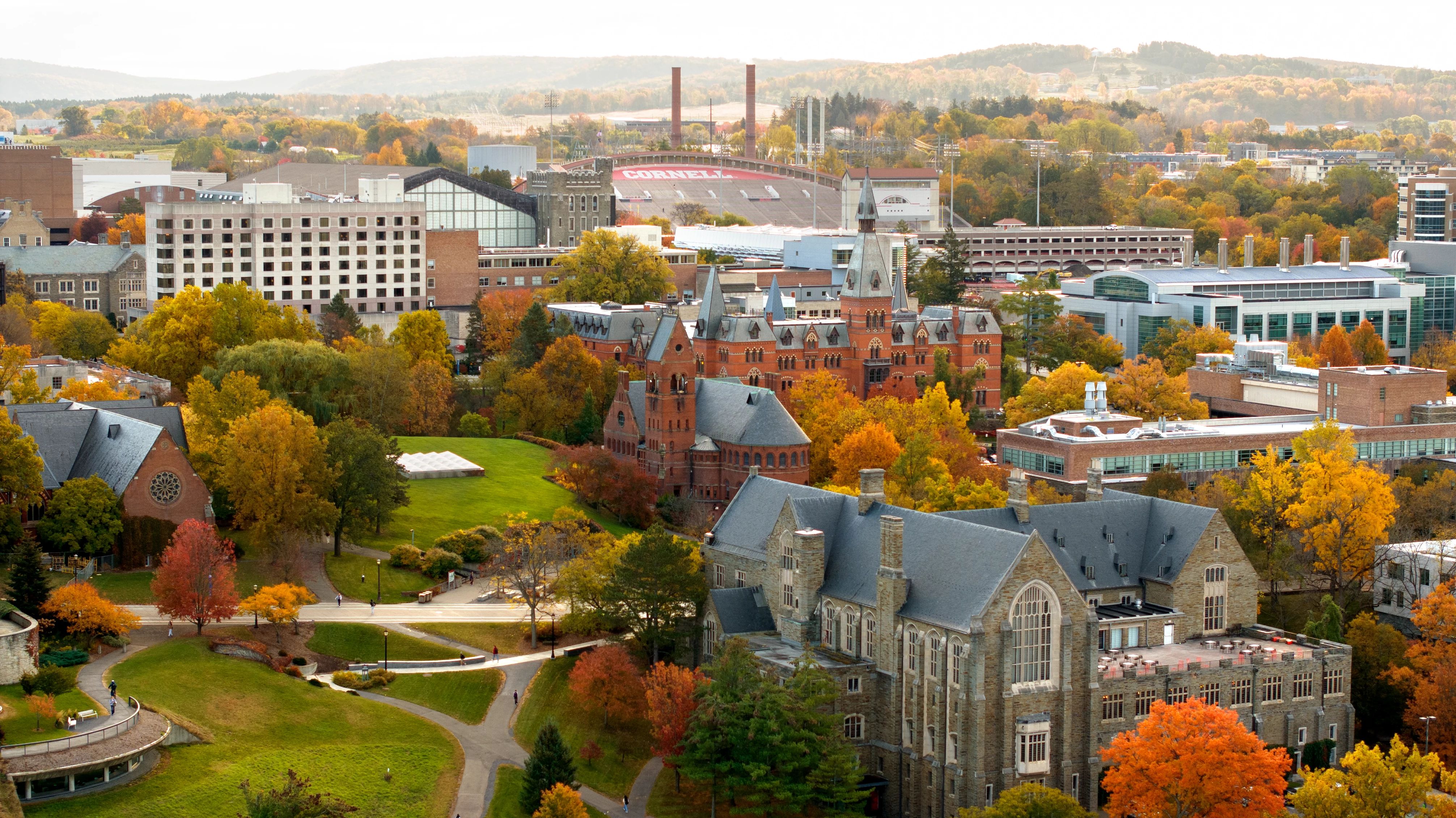 Aerial campus view