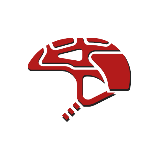 graphic of a red bike helmet