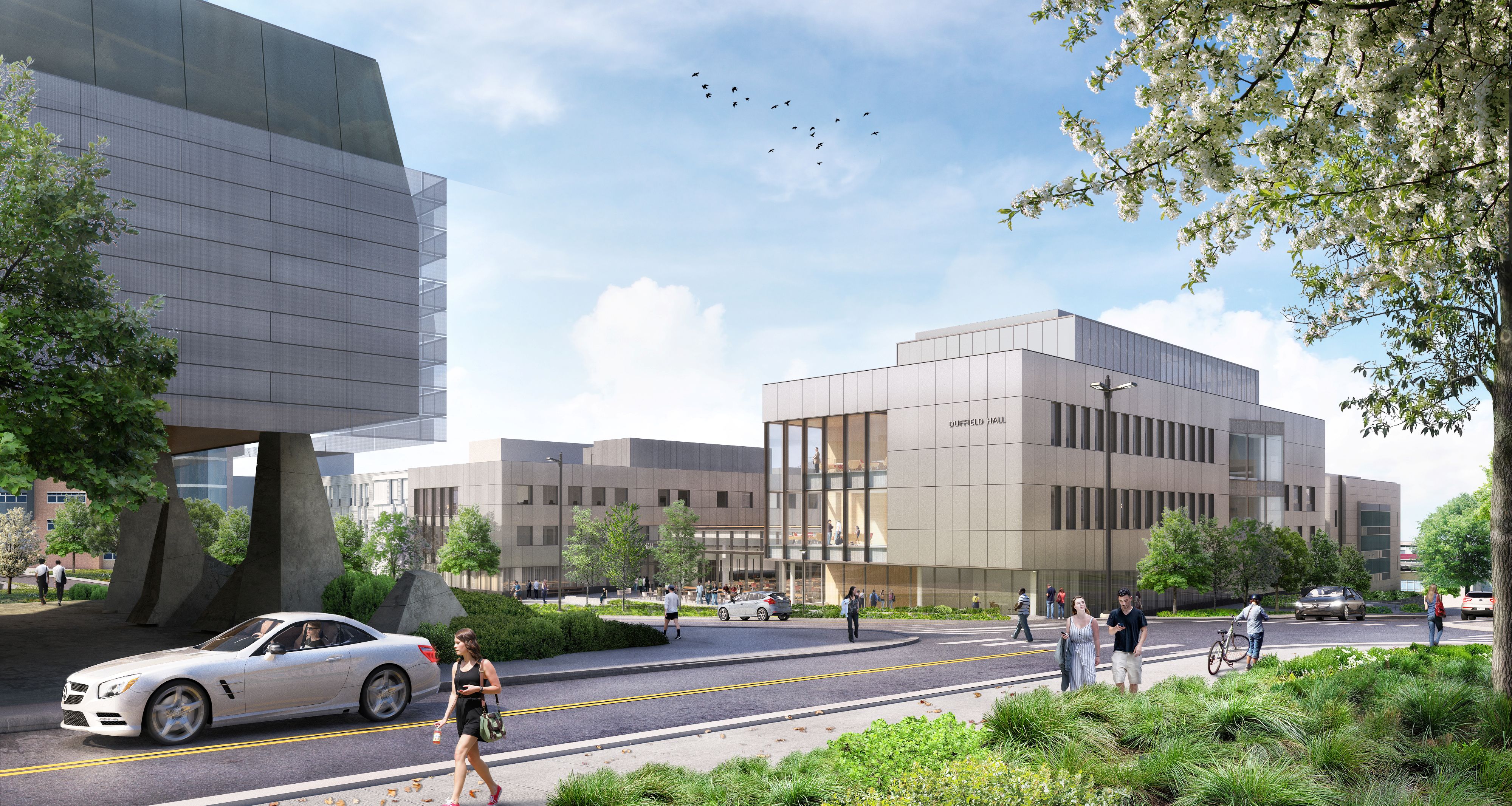 Corner View of Duffield Hall Expansion