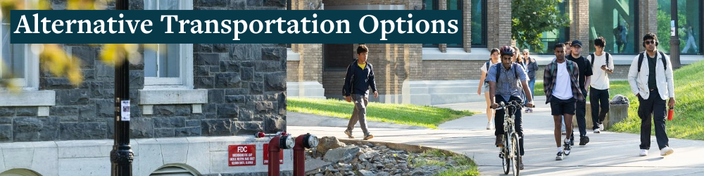 "alternative transportation options", photo of people walking