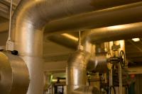 Steam pipes in Central Energy Plant