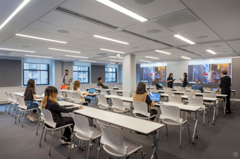 Classroom in SC Johnson College of Business Renovation in NYC