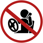 graphic of "do not" symbol over a person driving while on the phone
